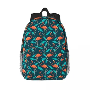 Летние рюкзаки с рисунком птицы с рисунком фламинго для мальчиков и девочек, дорожные сумки для колледжа, Женские Мужские сумки для книг, подходят для 15-дюймового ноутбука