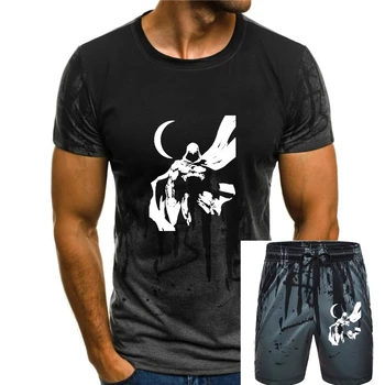 Комикс Лунный рыцарь, вымышленный рыцарь - Черная футболка, топы в стиле харадзюку, модная классическая футболка