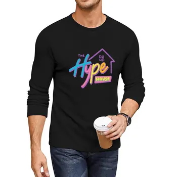 Новая длинная футболка с логотипом The Hype House, быстросохнущая футболка, спортивные рубашки, спортивные рубашки, мужские
