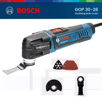 Bosch GOP 30-28 Осциллирующий Многофункциональный инструмент 300 Вт Мини-Бензопила для Деревообработки с Регулировкой 6 Скоростей 20000 об/мин Мини-Угловая Шлифовальная машина