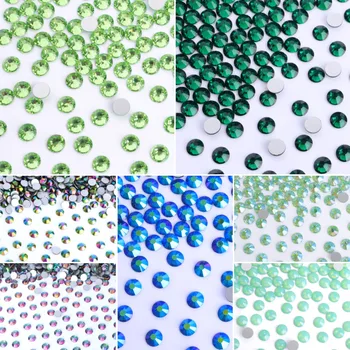Серия AAAAA Green Стразы без исправлений Блестящие кристаллы Sones 3D Драгоценные камни для ногтей DIY Аксессуары для ногтей для нейл-арта Подвески для ногтей