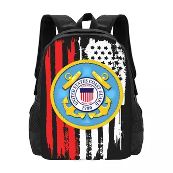 Береговая охрана США, простая стильная студенческая школьная сумка, водонепроницаемый повседневный рюкзак большой вместимости, дорожный рюкзак для ноутбука