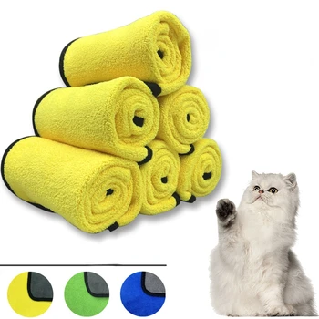 Водопоглощающие полотенца для собак и кошек, быстросохнущие полотенца из мягкого волокна, банное полотенце, удобное полотенце для уборки в зоомагазине, товары для домашних животных