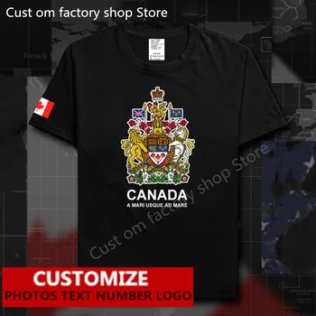 Футболка С флагом Канады, бесплатная изготовленная на заказ футболка из джерси, фанаты, сделай САМ, название, номер, логотип, футболки из 100% хлопка, мужские, женские, свободные, повседневные футболки