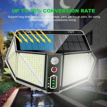 Солнечные фонари для улицы - 3 регулируемых режима освещения с функцией распознавания