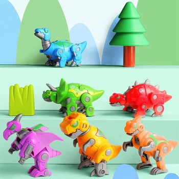 1шт 6 В 1 Динозавр трансформированный динозавр игрушки Динозавр Робот Деформация милый механический динозавр