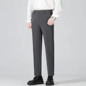 Летние Новые мужские брюки 2023, повседневная одежда, Дышащая Корейская версия узких девятиточечных брюк Повседневного классического мужского бренда Y422