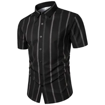 Тренировочный комплект, мужская рубашка с отворотом, модная повседневная рубашка с короткими рукавами, мужской комплект рубашек, повседневный топ с короткими рукавами