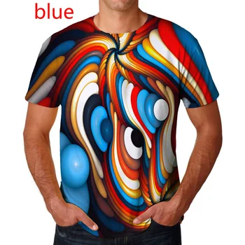 Модная футболка с 3D-принтом Vertigo Hypnotic, Унисекс, забавные футболки с короткими рукавами, Мужские / женские топы, пуловер, футболка