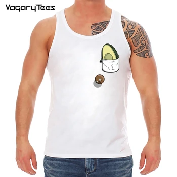 Новая рубашка VagaryTees с авокадо, веганские топы, мужская майка Harajuku Kawaii, новинка, креативный жилет с карманами, модный топ