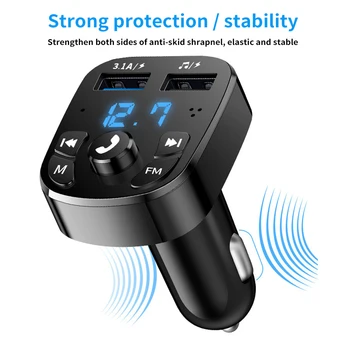 Автомобильный Bluetooth-совместимый беспроводной передатчик, плеер, портативный ноутбук, зарядное устройство для смартфона, аксессуары для воспроизведения музыки.