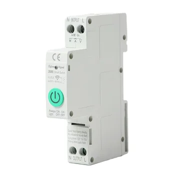Автоматический выключатель для ZigBe Home 230 В без функции дозирования Smart Switch автоматический выключатель 1P40A 50/60 Гц с пультом дистанционного управления