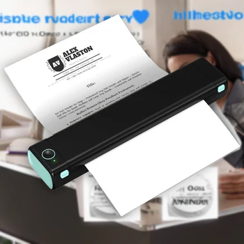 Беспроводной мобильный принтер Phomemo со штрих-кодом для чеков Ручной Bluetooth Mini HD A4 для компьютера iOS, телефона Android для офисного принтера