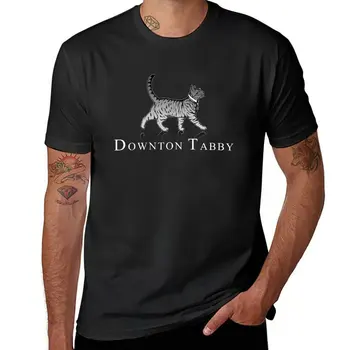 Новая футболка Downton Tabby, изготовленная на заказ, белые футболки для мальчиков, футболки больших размеров, мужские футболки с графическим рисунком, комплект футболок