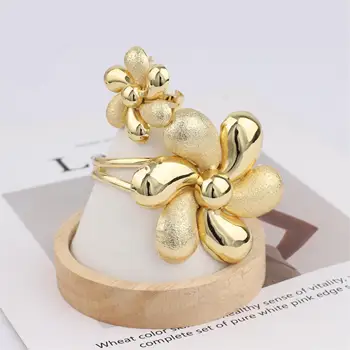 Французский золотой браслет с неправильным дизайном, женское кольцо, ювелирный набор, мужское кольцо, подарок на день рождения, бесплатная доставка