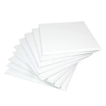 Акустические панели белые 12 штук со скошенной кромкой высокой плотности для акустической обработки
