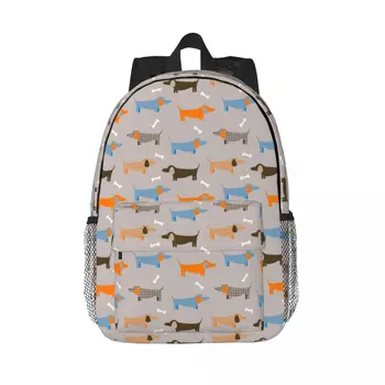 Рюкзак для ноутбука с таксой, барсучьей собакой, Женская, мужская Повседневная сумка для книг, школьные сумки для студентов, Сумки для животных