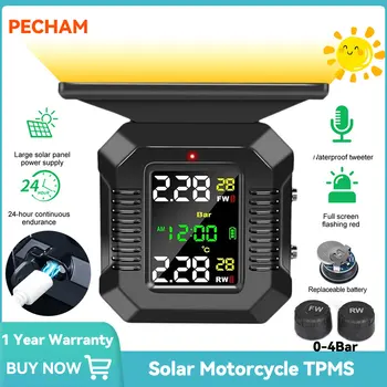 Солнечные TPMS Датчики Давления В Шинах Мотоцикла Двигатель TMPS Система Контроля Давления В Шинах Внешний Датчик Шин для Moto Rbike