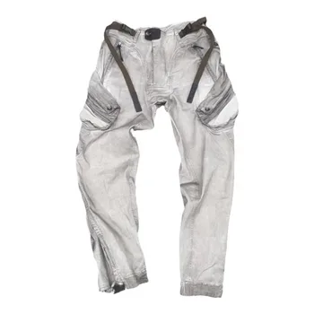 Мужские стереоскопические брюки-карго с множеством карманов, дизайн с несколькими молниями, свободные брюки для бега трусцой для мужчин