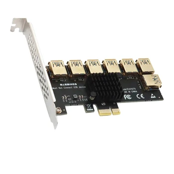 PCIE USB от 1 до 7 золотых слотов PCI-E PCI для карты EXPRESS Riser Card с 1x до 16x мультипликатором, концентратор-адаптер для челнока для майнинга биткоинов