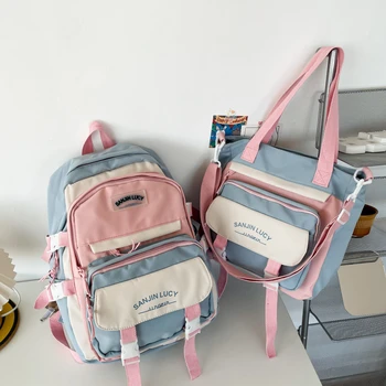 Сумки для женщин 2023 Новые рюкзаки с противоугонной застежкой-молнией сзади, модный рюкзак, школьный ранец для девочек, повседневные дорожные сумки на одно плечо