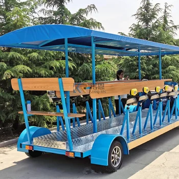Синяя Специальная транспортная система для осмотра достопримечательностей по неожиданной цене с десятиместными 11-местными электрическими автобусами и велосипедом
