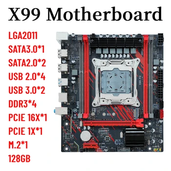 Материнская плата X99 Поддерживает процессор Intel Xeon E5 2666 V3 LAG2011-V3 DDR3 128 ГБ ECC оперативной памяти NVME/SATA M.2 ATX X99-P3