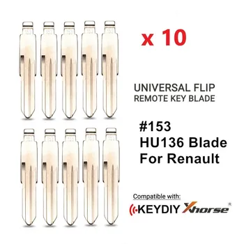 10шт Металлическая Замена Неразрезного Флип-Ключа KD Remote Car Key Blade HU136 #153 Для Renault Megan Dacia Clio Duster