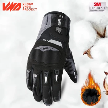 Велосипедные перчатки VND, камуфляжные эластичные перчатки для верховой езды, Зимние мотоциклетные перчатки, перчатки для мотокросса с сенсорным экраном, ветрозащитные на открытом воздухе