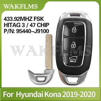 Для Hyundai Kona с аварийным ключом 2019 2020 3 btns Smart Key NCF29A1 HITAG 3 47 ЧИП 95440-J9100 433,92 МГц FSK 95440 J9100