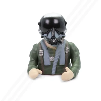 Модель пилота истребителя, Экологичный пластиковый шлем, аксессуары для боевой авиации, сцены из аэропорта, Мини-куклы, Подарочная игрушка для мальчика