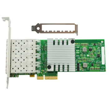I350-4SFP PCI-Ex4 Гигабитная Четырехпортовая Волоконно-Оптическая Серверная Портативная Сетевая Карта с чипом I350AM4
