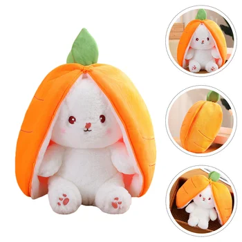 Плюшевые игрушки для девочек, мягкие Прячущиеся Морковки, креативный Мультяшный Кролик из полипропиленового хлопка, Кролик, Маленькие животные