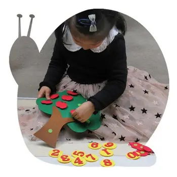 Математическая игрушка в виде яблони, развивающие игрушки для детского сада, цифры, реквизит