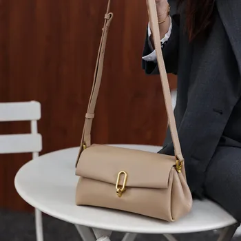 Усовершенствованная сумка на ощупь для женщин 2023 года, новая сумка из воловьей кожи с одним плечом, маленькая квадратная сумка через плечо