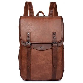 Многофункциональный винтажный водонепроницаемый рюкзак, мужские роскошные школьные сумки, кожаные рюкзаки, дорожная ретро 15,6-дюймовая сумка для ноутбука для мужчин