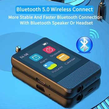 RUIZU M16 Bluetooth MP3 MP4 Плеер С Динамиком Сенсорный Экран Музыкальный Аудиоплеер Поддержка FM-Радио Запись Электронной Книги Видео TF Карта