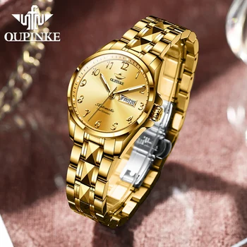 Женские часы швейцарского бренда OUPINKE с автоматическим механическим управлением, платье с сапфировым стеклом, водонепроницаемые женские наручные часы Reloj Mujer