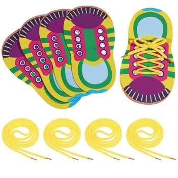 5 комплектов Игрушек на шнурках, учебные пособия, Детские игрушки, Детские завязывания нитей, Обучающий ребенок для малышей