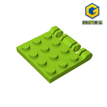Шарнирная пластина Gobricks GDS-1132 3 x 4 фиксирующих сдвоенных 2 пальца, 9 зубьев совместима с детскими поделками lego 44570