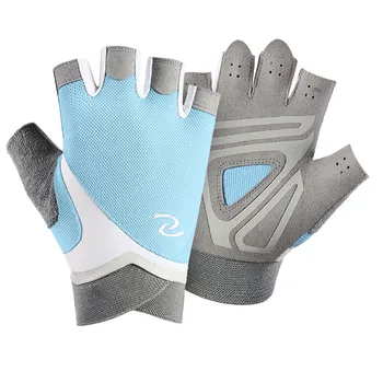 GOBYGO 1 пара Перчаток для тяжелой атлетики на полпальца, велосипедные перчатки для фитнеса, Нескользящие Дышащие Перчатки для тренировок с гантелями