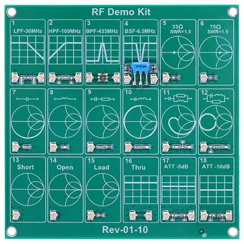 RF Тестовая Плата 18 Функциональных Модулей RF Тестовый Модуль HPF 100 МГц Векторная Плата Сетевого Анализатора BPF 433 МГц Модуль Фильтра-Аттенюатора
