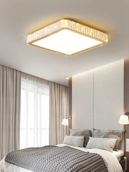 Роскошный свет в спальне, хрустальный потолочный светильник, простые постмодернистские светильники для главной спальни