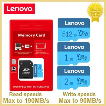 Lenovo Micro TF / SD-карта 2 ТБ Карта памяти 128 ГБ Класса 10 Высокоскоростная Флэш-память A2 TF-карта 512 ГБ 256 ГБ Памяти SD-карты Microdrive