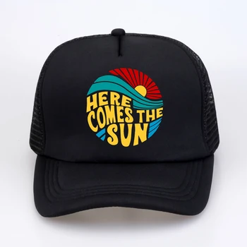 Женская солнцезащитная шляпа с солнечным рисунком, летние прохладные дышащие кепки для дальнобойщиков, повседневные пляжные майки с буквенным принтом, бейсболка