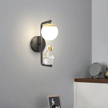 Новый настенный светильник, прикроватная лампа для спальни, креативная минималистичная современная гостиная, Детская комната, фоновый настенный светильник для лунного астронавта