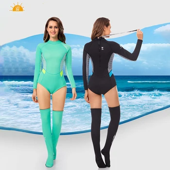 Неопреновый гидрокостюм 2 мм, женский раздельный гидрокостюм для дайвинга, защита от ультрафиолета, подводное плавание, термальный гидрокостюм, купальник
