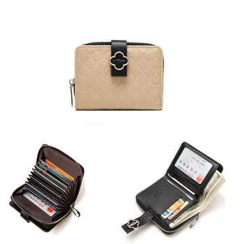 Новый короткий женский кошелек Многофункциональный большой емкости модная сумка-кошелек с пряжкой и несколькими зажимами