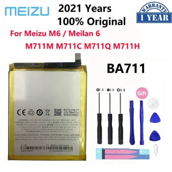 100% Оригинальный Аккумулятор BA711 емкостью 3070 мАч Для Meizu M6 Meilan 6 M711M M711C M711Q M711H Аккумуляторы Для Мобильных Телефонов Bateria