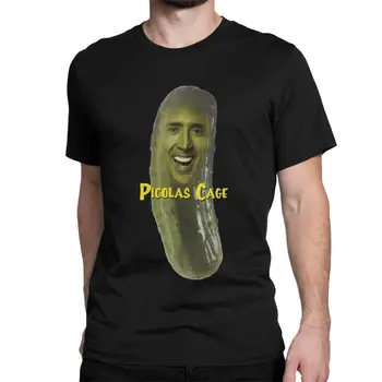 Мужские футболки Picolas Cage Nicolas Cage, винтажная футболка Pickle Pickolas, футболки с коротким рукавом, топы больших размеров из чистого хлопка